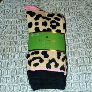 Kate Spade  New  York  socks leopard,rose pack of 3